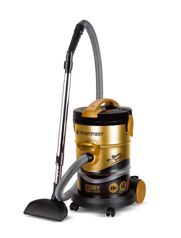 Westpoint - 2200 Watts - 25 Liters - Deluxe Drum Vacuum Cleaner - Golden