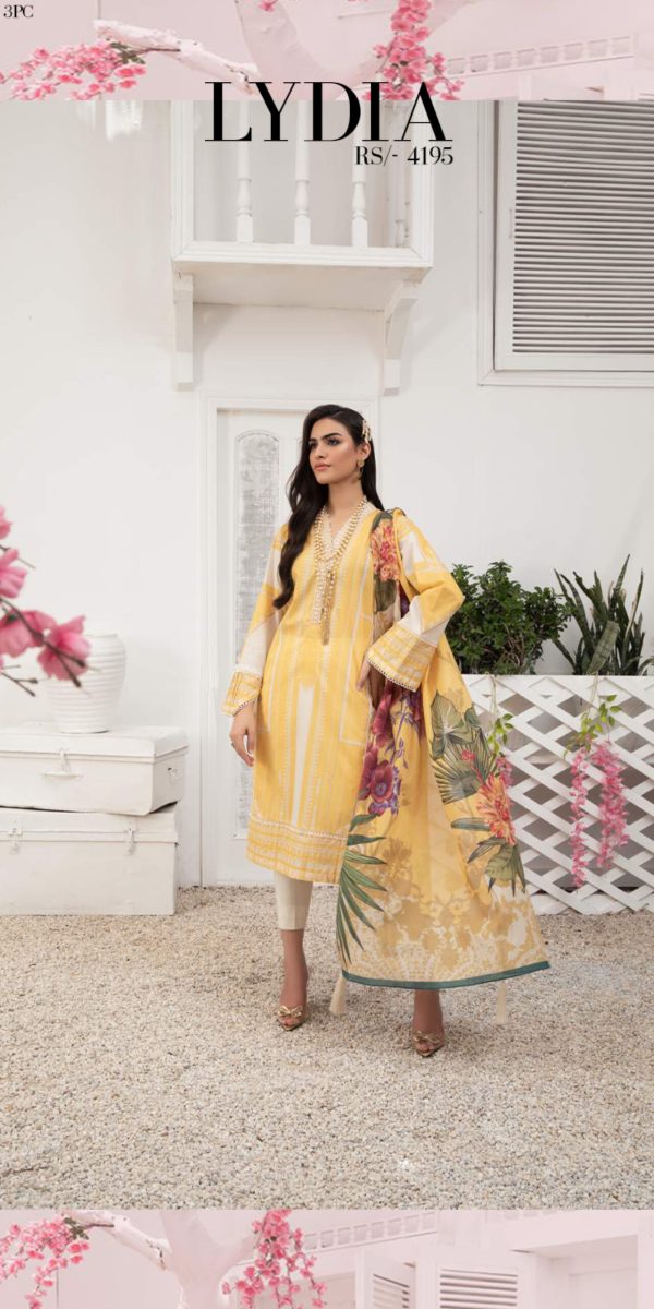 Sapphire Lydia Digital Printed Lawn 3 Piece Suit with Voile Dupatta