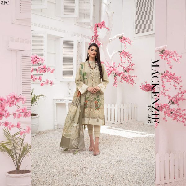 Sapphire Mackenzie Digital Printed Lawn 3 Piece Suit with Voile Dupatta