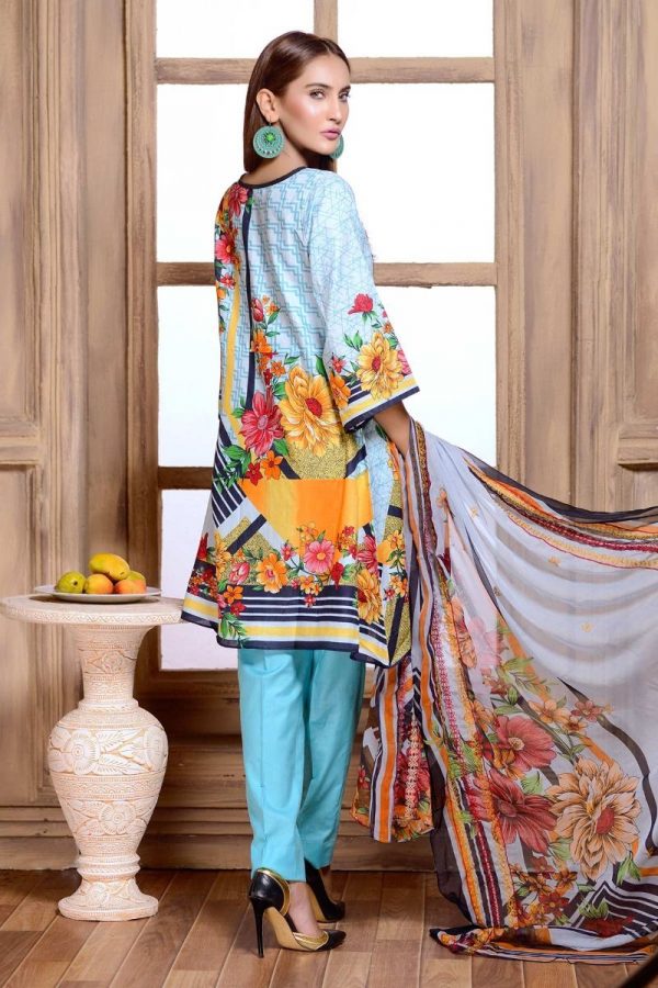 Sitara Studio Shifli Dupatta Universal Designer Lawn 77 B - Image 2