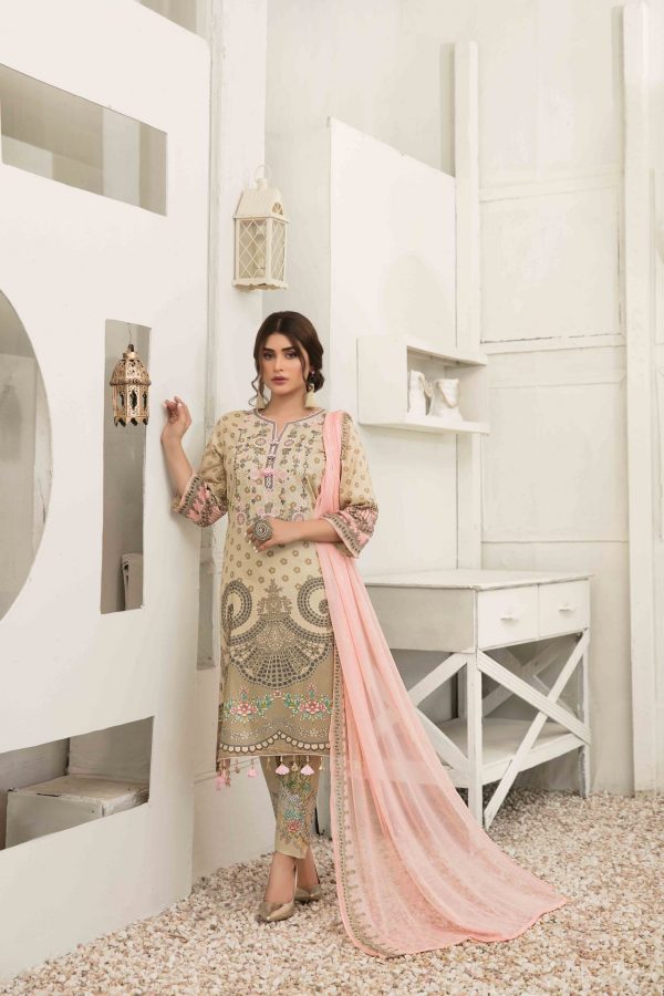 Tawakkal Esfir Embroidered Digital Print Lawn Collection - D-1591