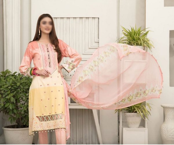 Tawakkal Esfir Embroidered Digital Print Lawn Collection - D-1594 - Image 4