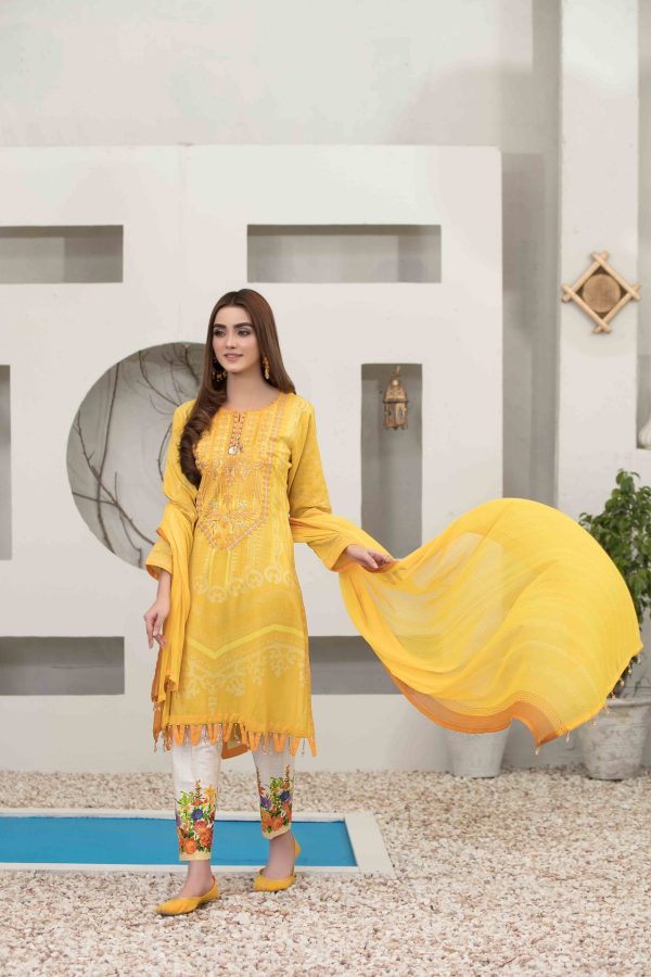 TAWAKKAL Esfir Lawn Digital Print and Embroiderey Collection - D-1599