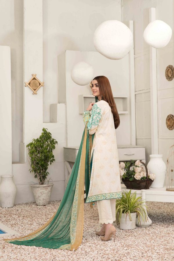 TAWAKKAL Esfir Lawn Digital Print and Embroiderey Collection - D-1602 - Image 2