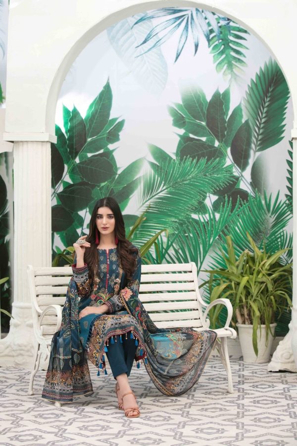 TAWAKKAL Ufara Lawn Banarsi Collection – D-5927 - Image 2