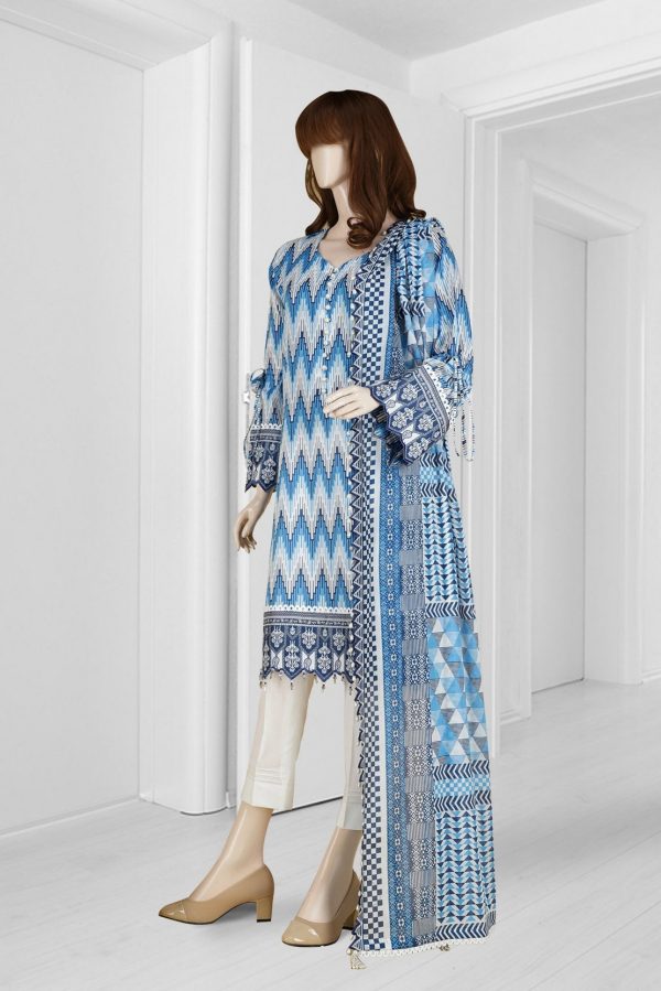 Saya Printed Lawn 3 Piece UB-2108-11B - Image 3