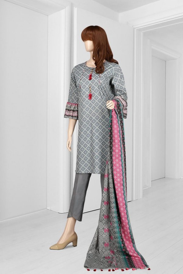 Saya Printed Lawn 3 Piece UG-2108-29C - Image 3