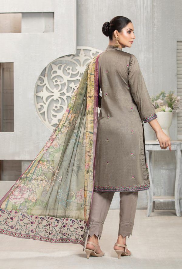 MTF FANCY ORGANZA MYSURI DUPATTA SHEMREY EMBROIDERED LAWN CARNATION COLLECTION MCF - 06 - Image 2