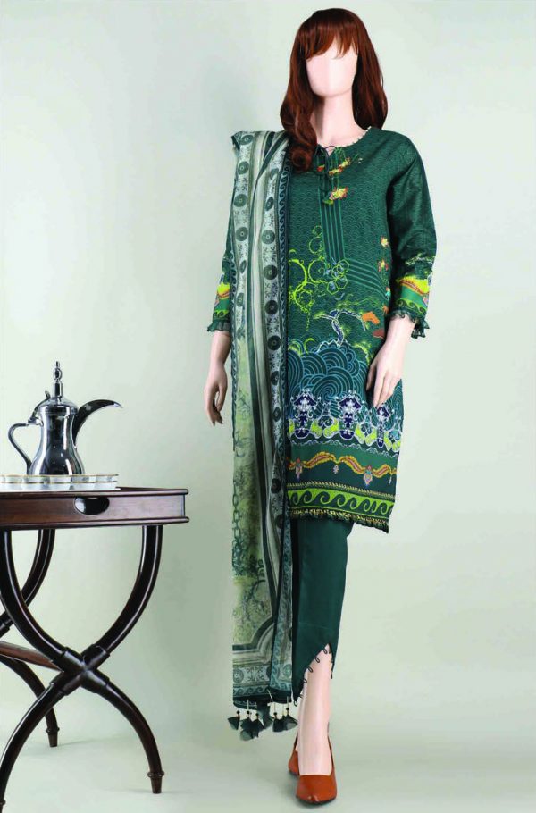 Saya Printed Lawn Unstitched Shirt 1 Piece UG-2102-01C