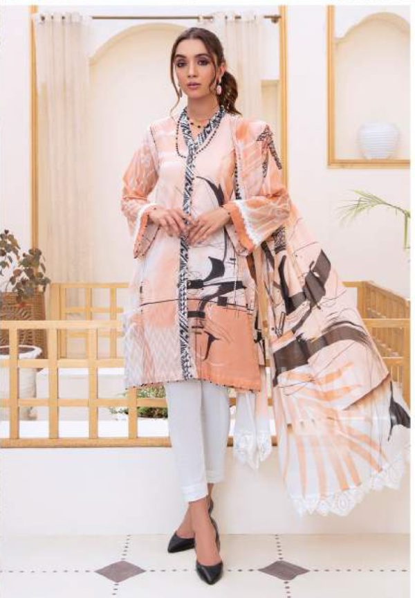 Sapphire Voil Dupatta 3 Piece Digital Printed Lawn Sparta