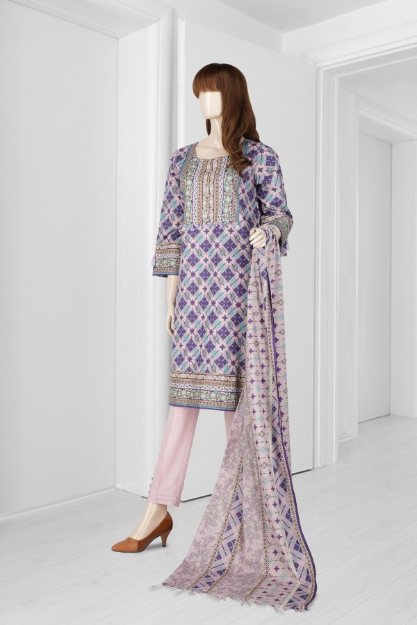 Saya Printed Lawn Unstitched Shirt 1 Piece UP-2108-18B - Image 3