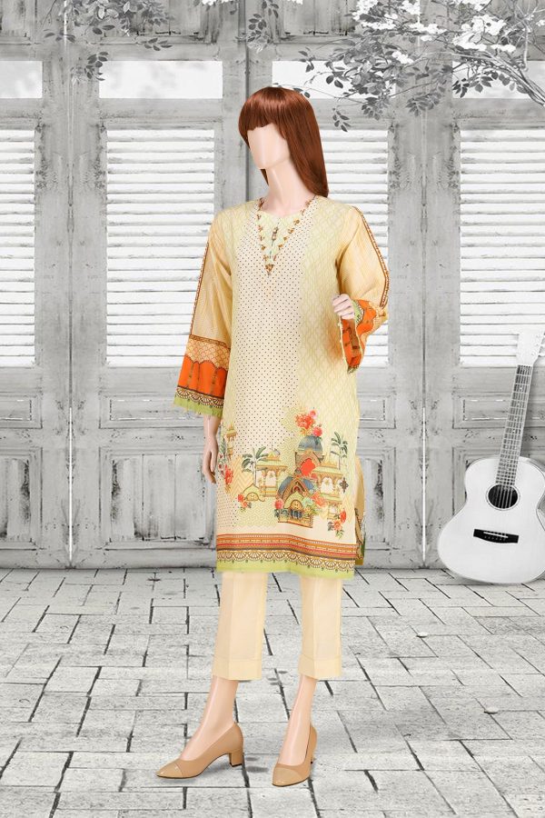 Saya Printed Lawn Unstitched Shirt 1 Piece UW-2101-10A - Image 3