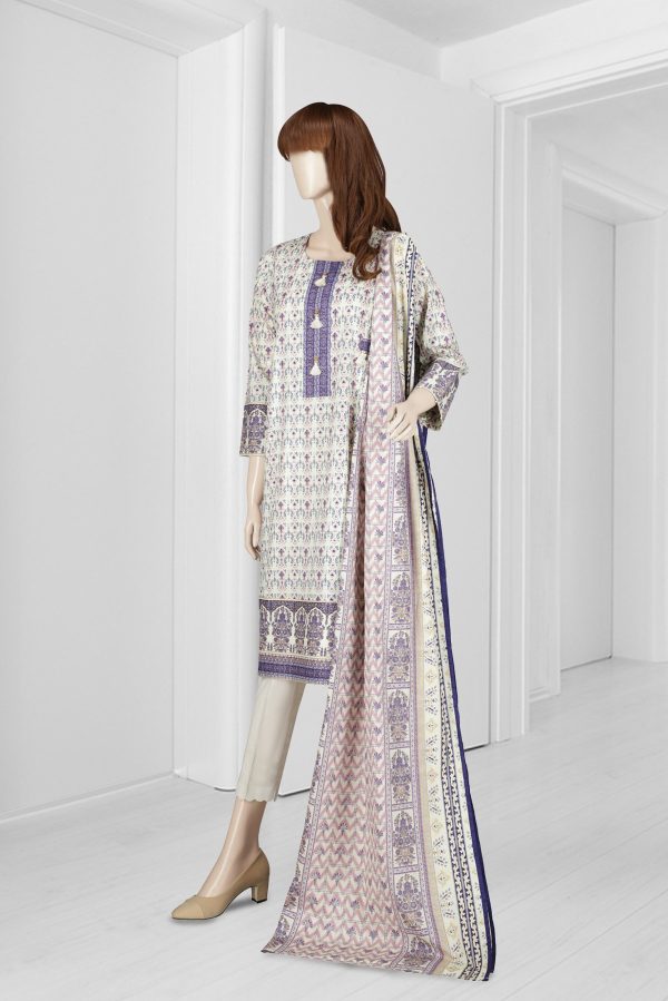 Saya Printed Lawn 2 Piece (Kameez Dupatta) UP-2108-20B - Image 3