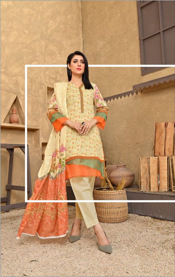 Maan Suraya Lawn Shirt with Embroidered Voile Dupatta Mother's Collection Dania M-03 - Image 2