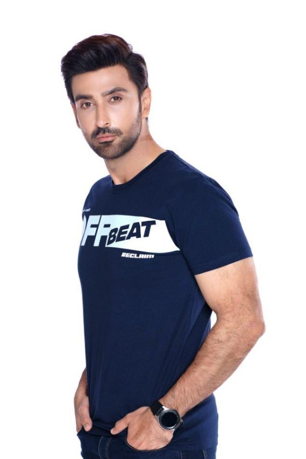 Offbeat Navy Blue Offbeat Printed T-Shirt - Image 2