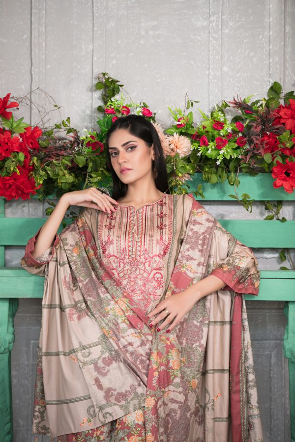 Tawakkal 3 Piece Embroidered Un-Stitched Collection Moorea D-5991-A - Image 3