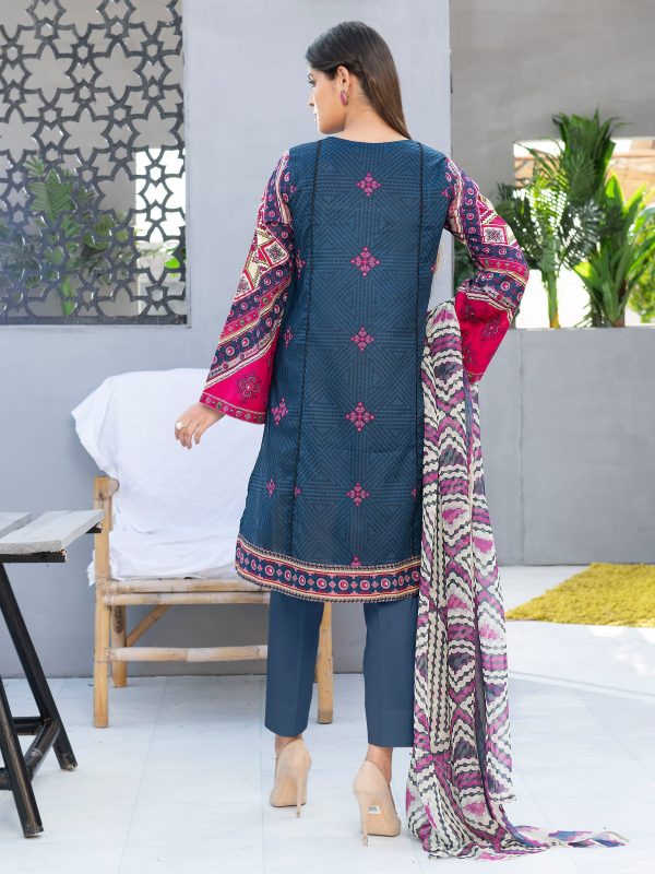 Limelight PRINTED LAWN 3PC SUIT U1871SU-3PC-BLU - Image 2