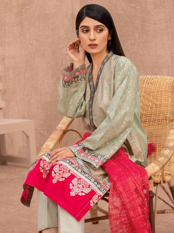 Limelight PRINTED LAWN 3PC SUIT U1139SU-3PC-GRN - Image 3