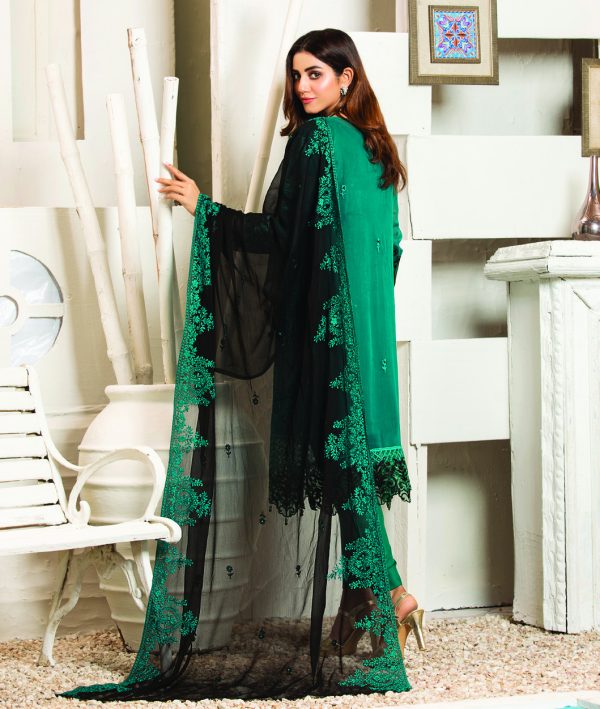 Bin Hameed Embroidered Chiffon Luxury Collection D#5 - Image 4