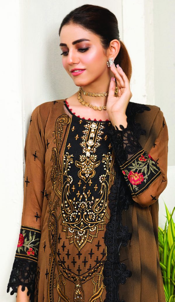 Bin Hameed Embroidered Chiffon Luxury Collection D#7