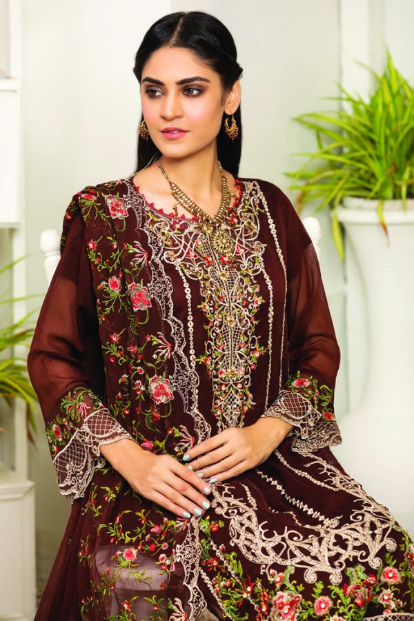 Bin Hameed Embroidered Chiffon Luxury Collection D#9