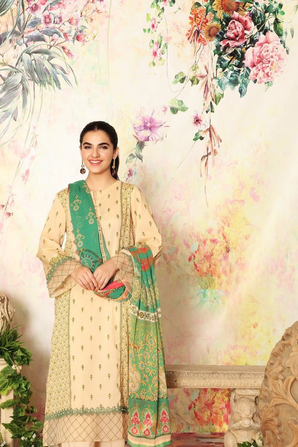 Nishatlinen Crinkle Chiffon Lawn Printed 2 Pices 42101329 - Image 4