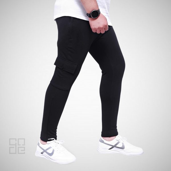 Winter Cargo Trouser for Men- Black - Image 3