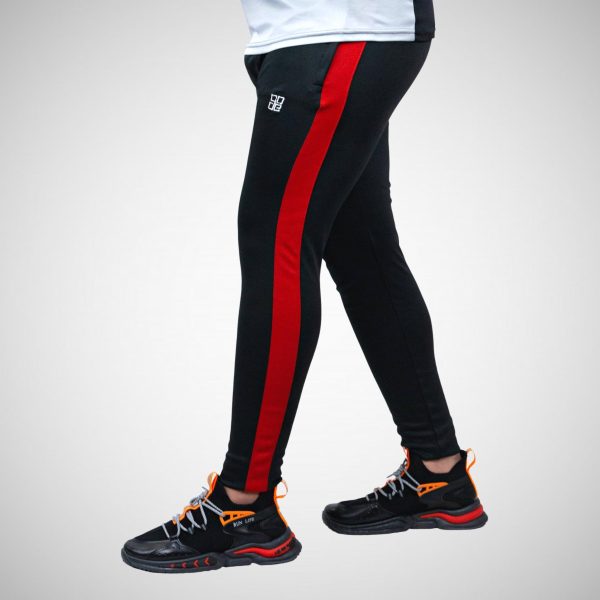 Black Trouser With Red Mesh Panel - Image 2