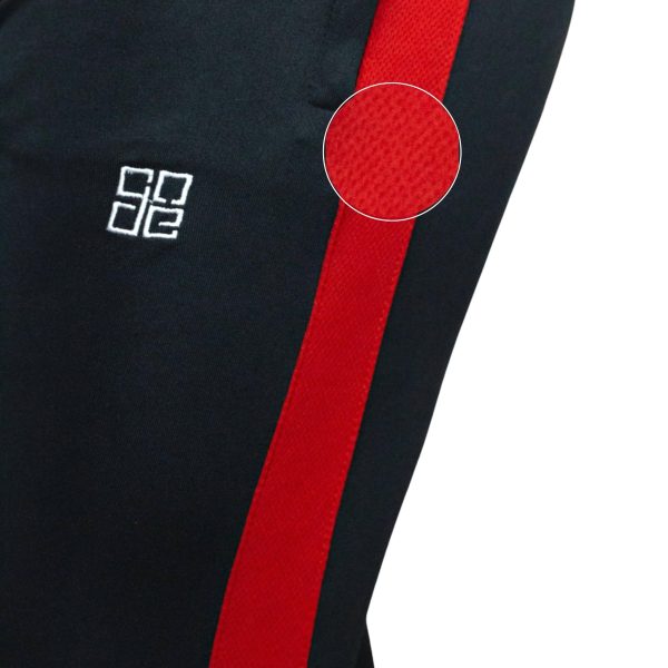 Black Trouser With Red Mesh Panel - Image 3