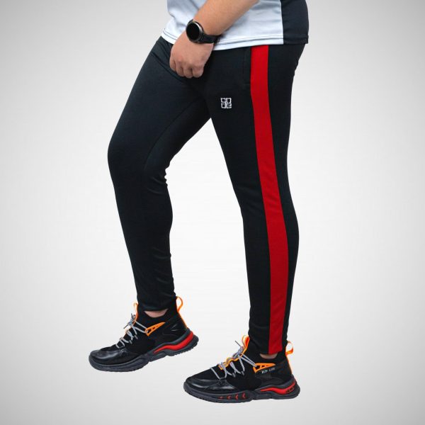 Brocode Black Trouser With Red Mesh Panel