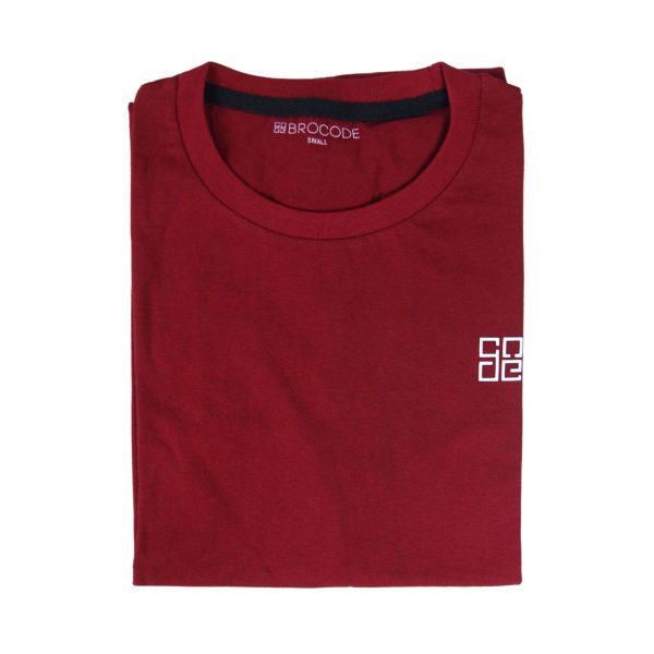 Brocode Plain Maroon T-Shirt - Image 4