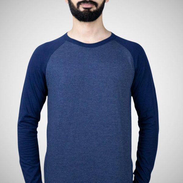 Brocode Navy Blue Raglan T-Shirt - Image 2