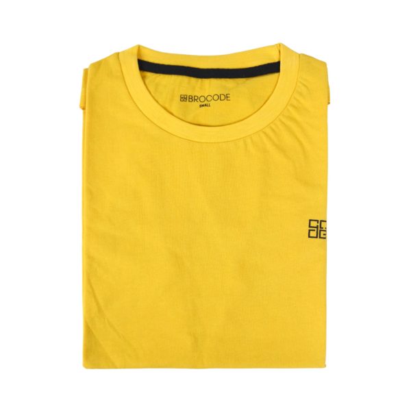 Brocode Plain Yellow T-Shirt - Image 4