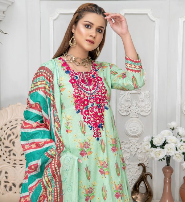 MTF RUQAYYAH?S - PRIMROSE - DIGITAL EMBROIDERED LAWN COLLECTION - RPL - 02 - Image 4