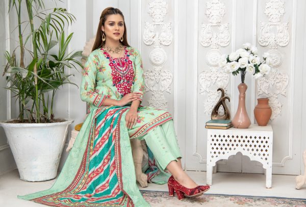 MTF RUQAYYAH?S - PRIMROSE - DIGITAL EMBROIDERED LAWN COLLECTION - RPL - 02 - Image 3