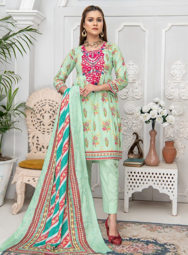 MTF RUQAYYAH?S - PRIMROSE - DIGITAL EMBROIDERED LAWN COLLECTION - RPL - 02