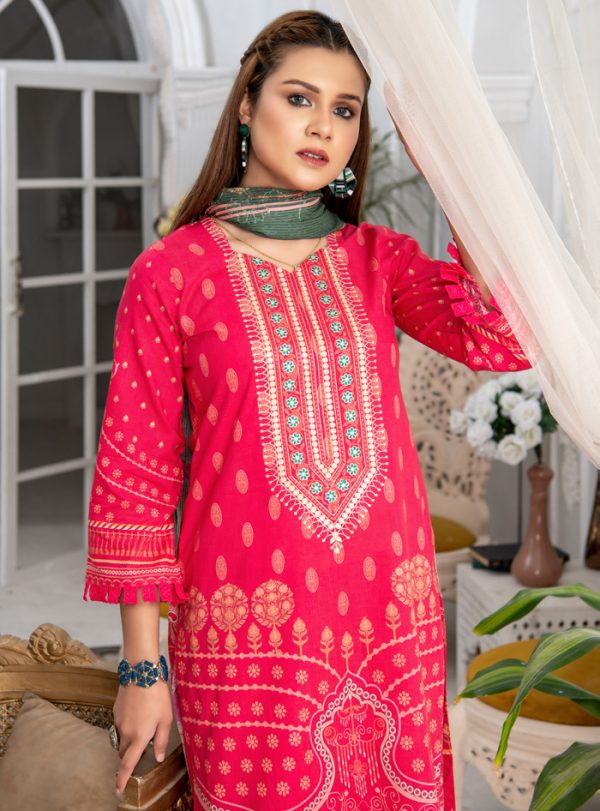 MTF RUQAYYAH?S - PRIMROSE - DIGITAL EMBROIDERED LAWN COLLECTION - RPL - 03 - Image 4