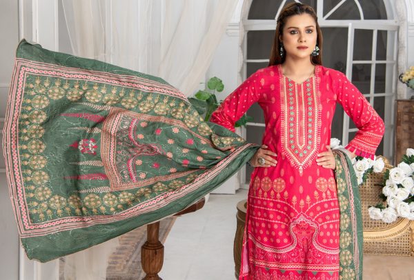 MTF RUQAYYAH?S - PRIMROSE - DIGITAL EMBROIDERED LAWN COLLECTION - RPL - 03 - Image 3