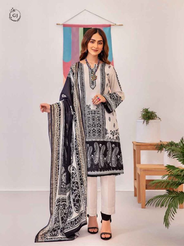 Gull Jee Gulmohar Luxury Collection 3 Piece UNSTITCHED (SHIRT TROUSER & DUPATTA)GGM2204A5