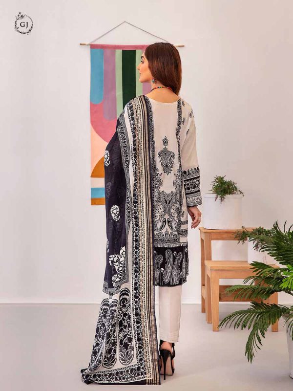 Gull Jee Gulmohar Luxury Collection 3 Piece UNSTITCHED (SHIRT TROUSER & DUPATTA)GGM2204A5 - Image 3