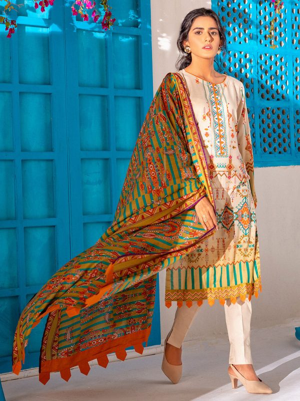 Salitex 3 Piece Unstitched - Printed Lawn Suit -Zeva (IP-00140AUT) - Image 2