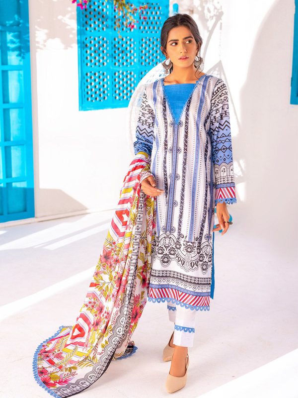 Salitex 3 Piece Unstitched - Printed Lawn Suit -Zeva (IP-00138AUT) - Image 2