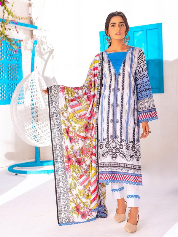 Salitex 3 Piece Unstitched - Printed Lawn Suit -Zeva (IP-00138AUT)