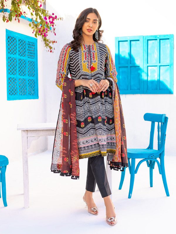 Salitex 3 Piece Unstitched - Printed Lawn Suit -Zeva (IP-00141AUT)