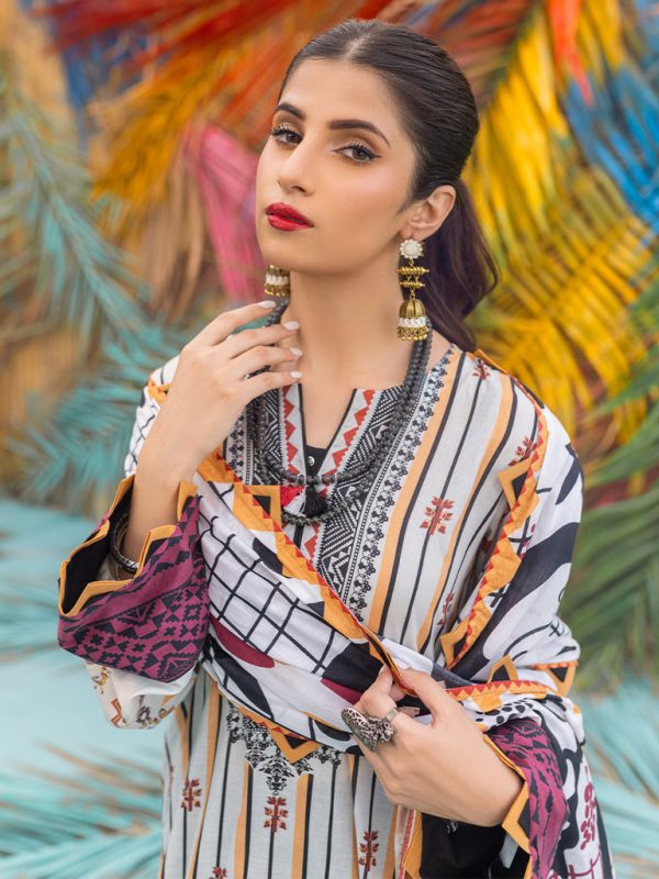 Salitex Sana Sara 3 Piece Unstitched - Digital Printed Lawn Suit (SS-00046UT) - Image 4