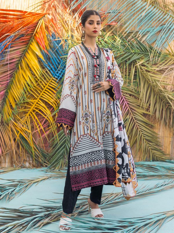 Salitex Sana Sara 3 Piece Unstitched - Digital Printed Lawn Suit (SS-00046UT)