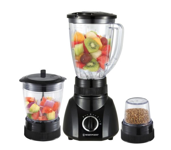 Westpoint Blender Dry And Wet Mill 3 In 1 Black Color New Model - Wf-314