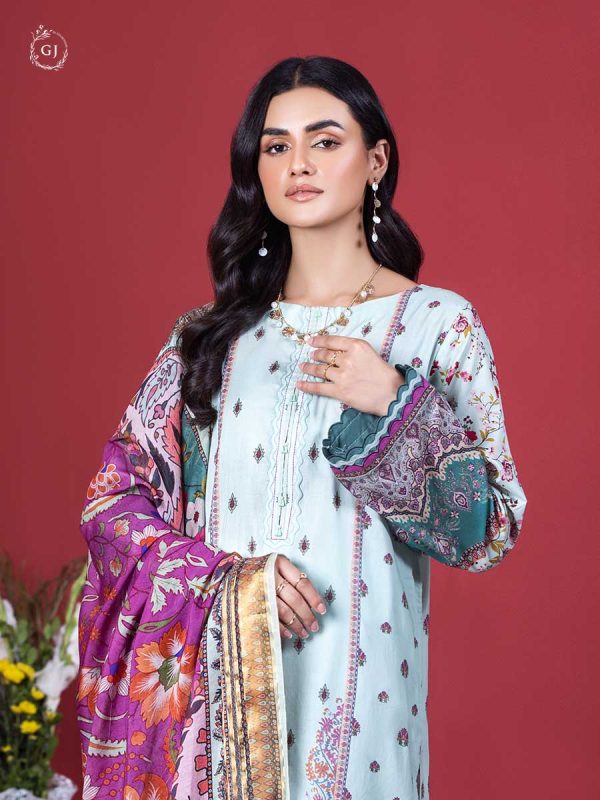 Gull Jee Amaya 3 Piece UNSTITCHED (SHIRT TROUSER & DUPATTA) GAM2209A6 - Image 2