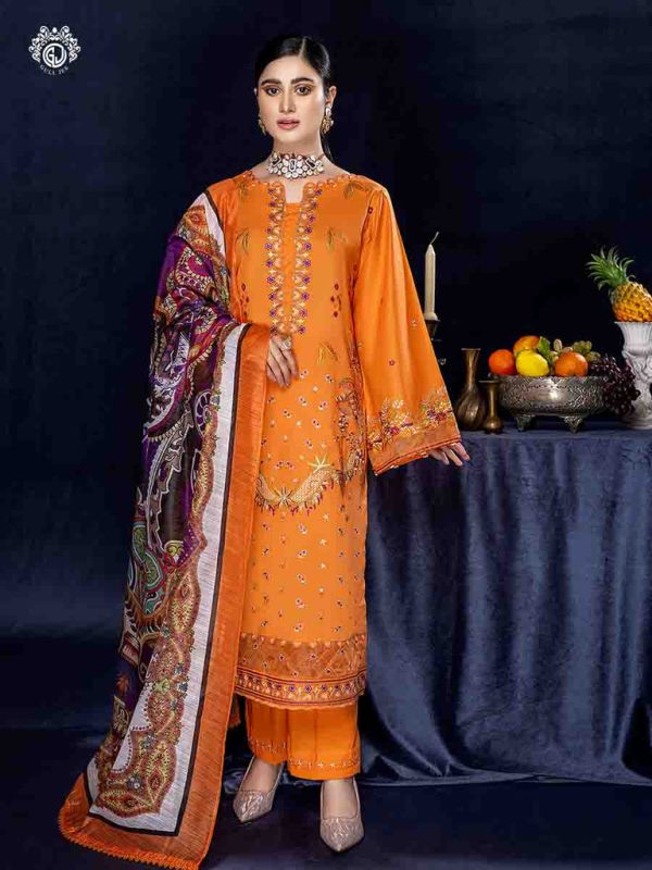 Gull Jee Chantelle 3 Piece UNSTITCHED (SHIRT TROUSER & DUPATTA) GCHN2201A7