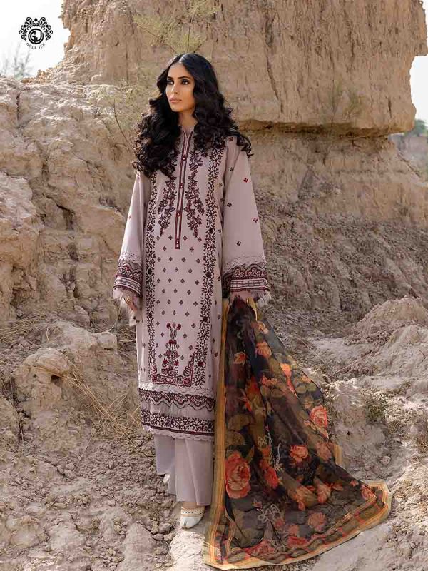 Gull Jee Raizah 3 Piece UN-STITCHED (SHIRT TROUSER & DUPATTA) GRZ2201A1